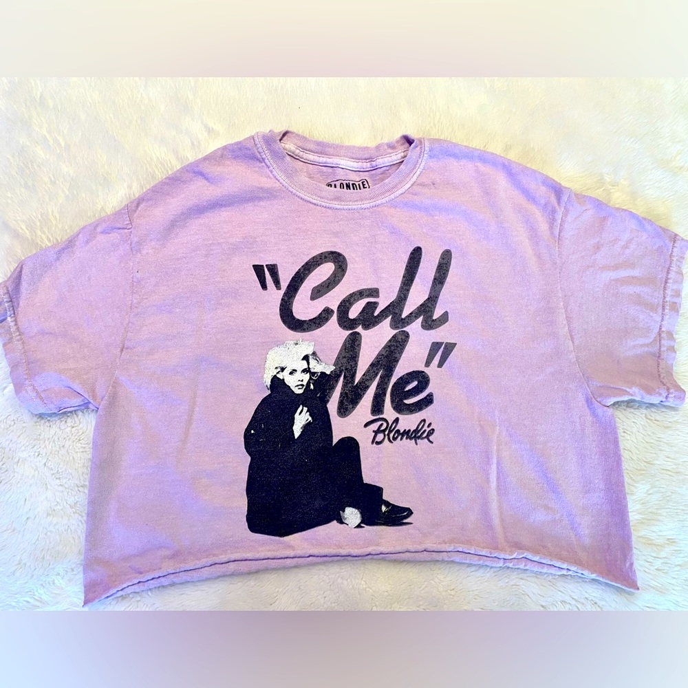 Blondie “Call Me” Cropped Womens T-Shirt Size SMALL